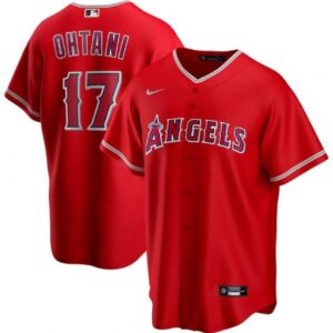 6863269706737_1 Youth Los Angeles Angels #17 Shohei Ohtani Red Cool Base Stitched Jersey