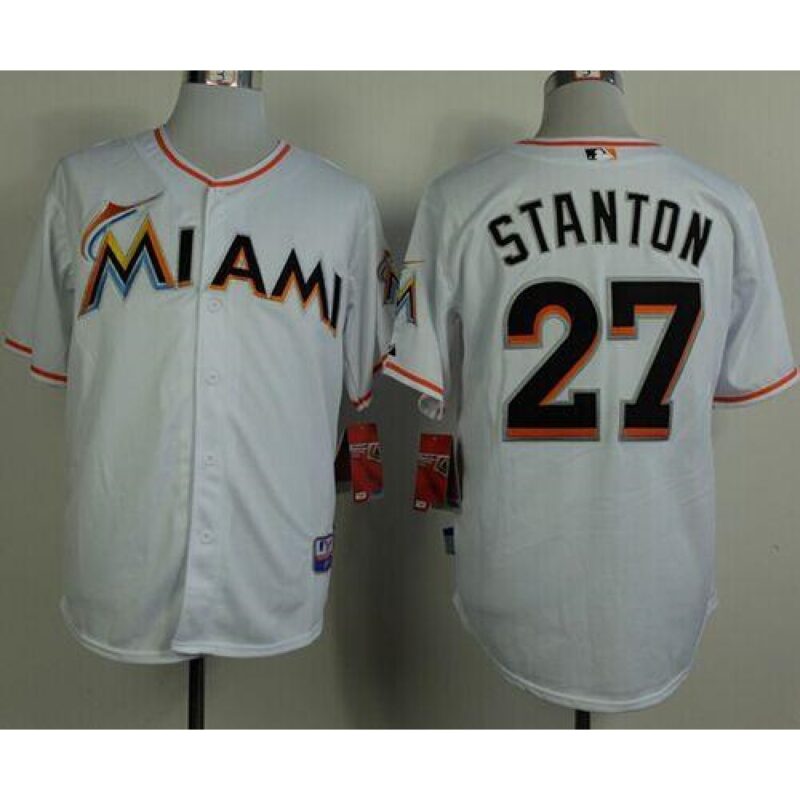 686326dbab57b_1 marlins #27 Giancarlo Stanton White 2012 Home Stitched MLB Jersey