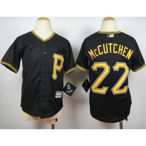 686326e1a9391_1 Pirates #22 Andrew McCutchen Black Cool Base Stitched Youth MLB Jersey