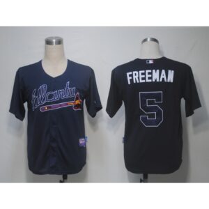 686327095db1e_1 Braves #5 Freddie Freeman Blue Cool Base Stitched MLB Jersey