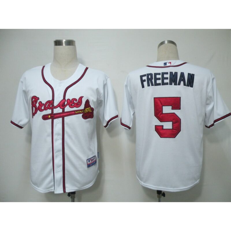 6863270fc47b5_1 Braves #5 Freddie Freeman White Cool Base Stitched MLB Jersey