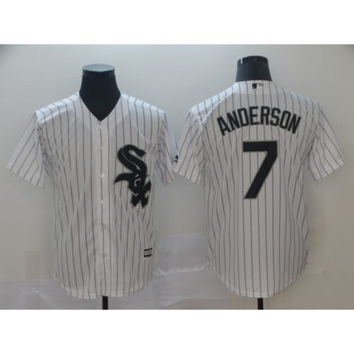 6863279d62009_1 Men's Chicago White Sox #7 Tim Anderson White Cool Base Stitched MLB Jersey