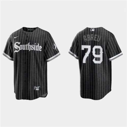 686327a8e460c_1 Men's Chicago White Sox #79 Jose Abreu Black 2021 City Connect Cool Base Stitched Jersey