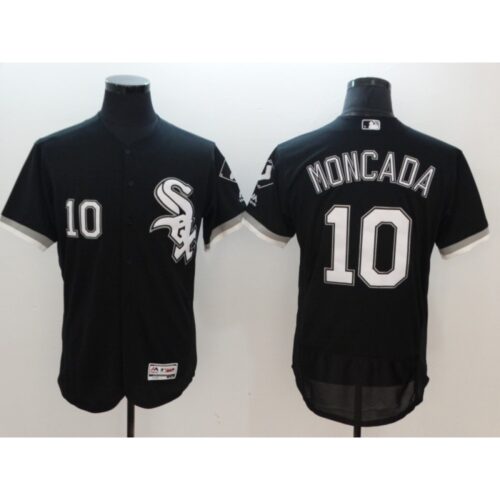 686327bd01777_1 Men's Chicago White Sox #10 Yoan Moncada Black Flexbase Stitched MLB Jersey