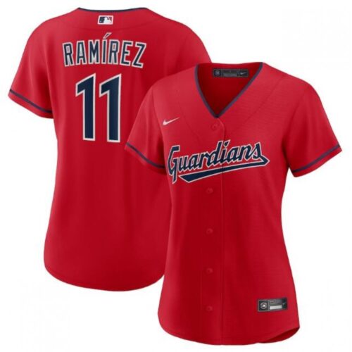 686327d7b8557_1 Women's Cleveland Guardians #11 Jose Ramirez Stitched Baseball Jersey(Run Small)