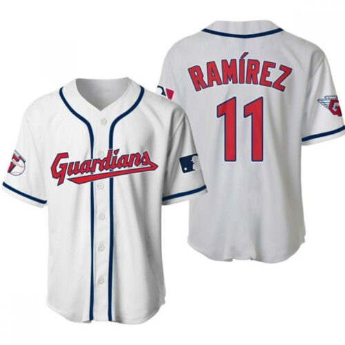 686327da44c15_1 Youth Cleveland Guardians #11 Jose Ramirez White Stitched Jersey