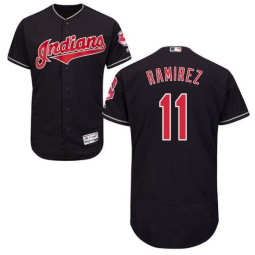 686327dcb7769_1 indians #11 Jose Ramirez Navy Blue Flexbase Authentic Collection Stitched MLB Jersey