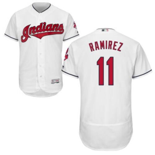 686327e2d079e_1 indians #11 Jose Ramirez White Flexbase Authentic Collection Stitched MLB Jersey