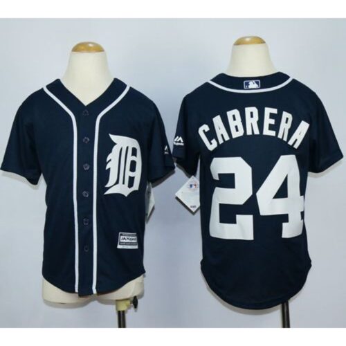 686327f42ffe1_1 Tigers #24 Miguel Cabrera Navy Blue Cool Base Stitched Youth MLB Jersey