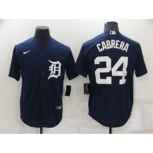 686327fbb6fc8_1 Men's Detroit Tigers #24 Miguel Cabrera Navy Cool Base Stitched Jersey