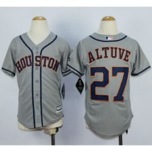 Astros #27 Jose Altuve Grey Cool Base Stitched Youth MLB Jersey