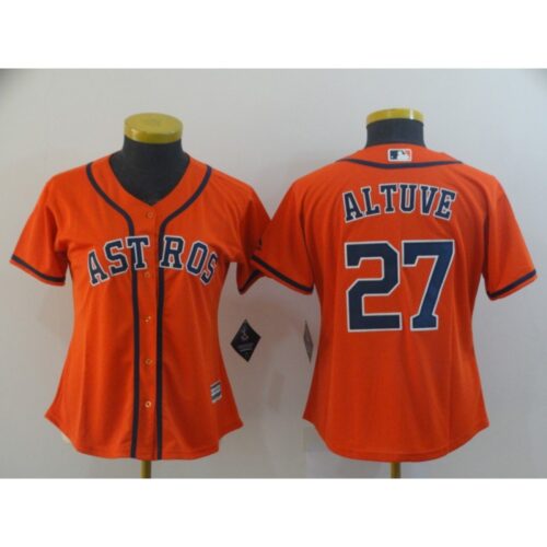 68632828325b9_1 Women's Houston Astros #27 Jose Altuve Orange Cool Base Stitched MLB Jersey(Run Small)