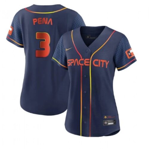 6863283c32ecf_1 Women's Houston Astros #3 Jeremy Pena 2022 Navy City Connect Stitched Jersey(Run Small)