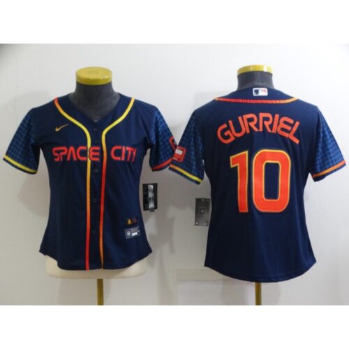 68632860ccc24_1 Women's Houston Astros #10 Yuli Gurriel 2022 Navy City Connect Stitched Jersey(Run Small)