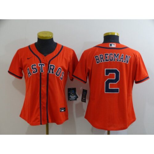 6863287d1dd56_1 Women's Houston Astros #2 Alex Bregman 2020 Orange Cool Base Stitched MLB Jersey(Run Small)