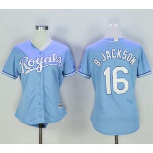 686328bd156b5_1 Royals #16 Bo Jackson Light Blue Women's Alternate 1 Stitched MLB Jersey