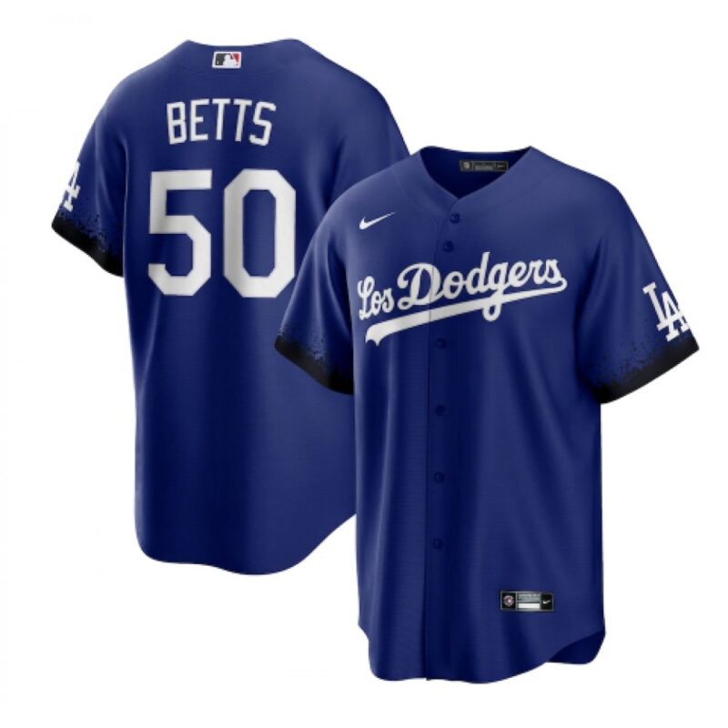 686328ea08df0_1 Men's Los Angeles Dodgers #50 Mookie Betts 2021 Royal City Connect Cool Base Stitched Baseball Jersey