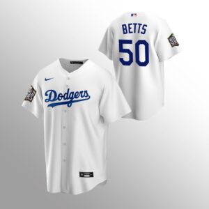 686328f0541f4_1 Men's Los Angeles Dodgers #50 Mookie Betts White 2020 World Series Bound stitched Jersey