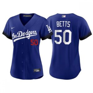 686328f3438a6_1 Women's Los Angeles Dodgers #50 Mookie Betts 2021 Royal City Connect Cool Base Stitched Baseball Jersey(Run Small)