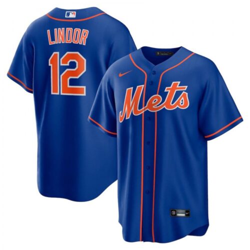 6863290181b22_1 Men's New York Mets #12 Francisco Lindor Royal Cool Base Stitched Jersey