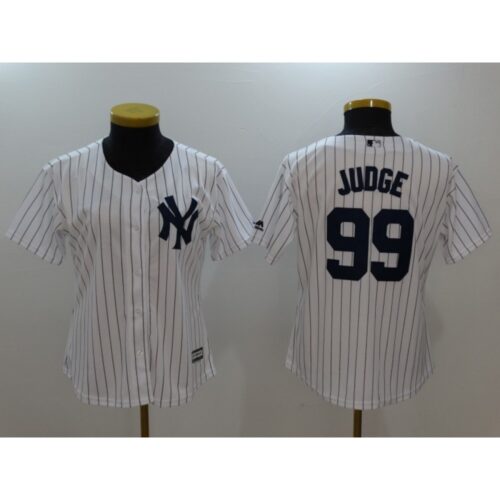 68632917d4172_1 Women's New York Yankees #99 Aaron Judge White Cool Base Stitched MLB Jersey(Run Small)