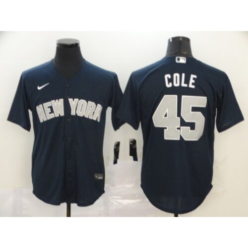 6863291fbc7e7_1 Men's New York Yankees #45 Gerrit Cole Navy Cool Base Stitched MLB Jersey