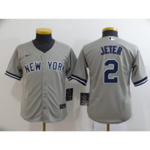 6863292bd8815_1 Women's New York Yankees #2 Derek Jeter Grey Cool Base Stitched MLB Jersey(Run Small)