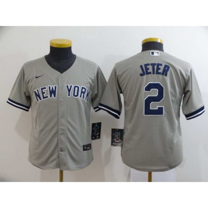 6863292bd8815_1 Women's New York Yankees #2 Derek Jeter Grey Cool Base Stitched MLB Jersey(Run Small)