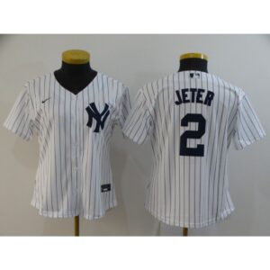 68632930bbfa6_1 Women's New York Yankees #2 Derek Jeter White Cool Base Stitched MLB Jersey(Run Small)
