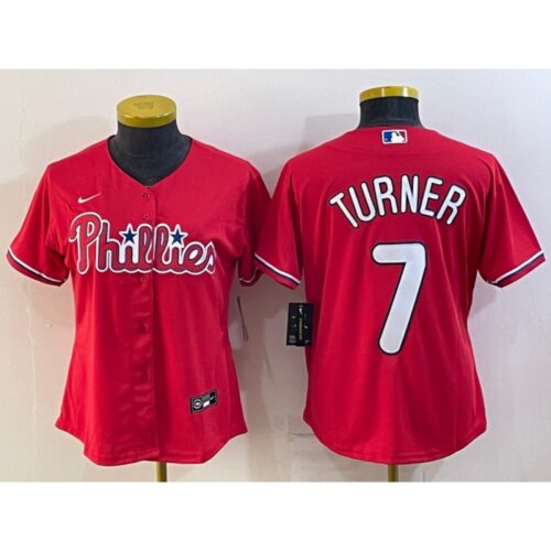 68632950d28ac_1 Women's Philadelphia Phillies #7 Trea Turner Red Cool Base Stitched Baseball Jersey(Run Small)