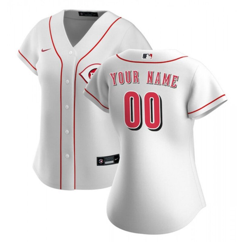68632a30227f7_1 Women's Cincinnati Reds ACTIVE PLAYER Custom White Stitched Jersey(Run Small)