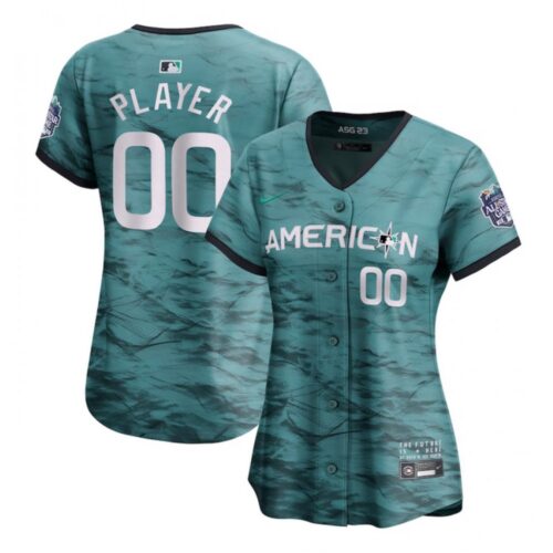 68632a39e033c_1 Women's ACTIVE Player Custom 2023 All-star Teal Stitched Baseball Jersey(Run Small)