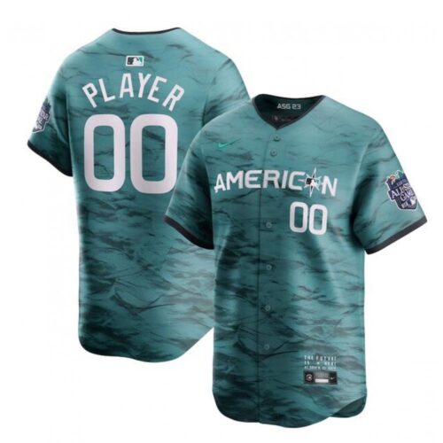 68632a3ec4fbe_1 Youth ACTIVE PLAYER Custom Teal 2023 All-star Cool Base Stitched Baseball Jersey
