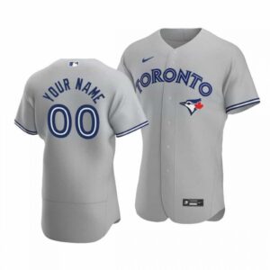 68632ab2e5d5b_1 Men's Toronto Blue Jays Grey Customized Stitched MLB Jersey