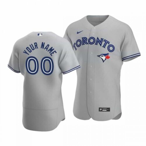 68632ab2e5d5b_1 Men's Toronto Blue Jays Grey Customized Stitched MLB Jersey