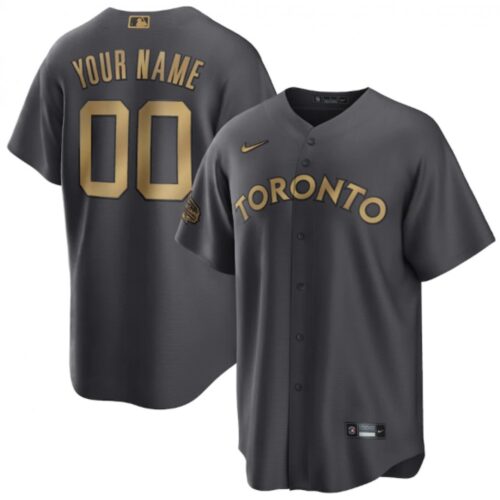 68632abd77ef8_1 Men's Toronto Blue Jays ACTIVE Player Custom 2022 All-Star Charcoal Cool Base Stitched Baseball Jersey