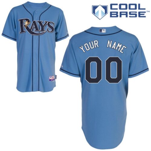 68632acc7d9df_1 Rays Customized Authentic Light Blue Cool Base MLB Jersey