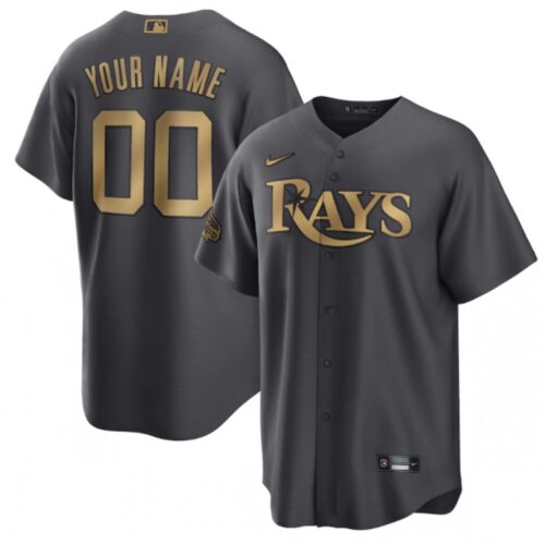 68632ad3ebc35_1 Men's Tampa Bay Rays ACTIVE Player Custom 2022 All-Star Charcoal Cool Base Stitched Baseball Jersey