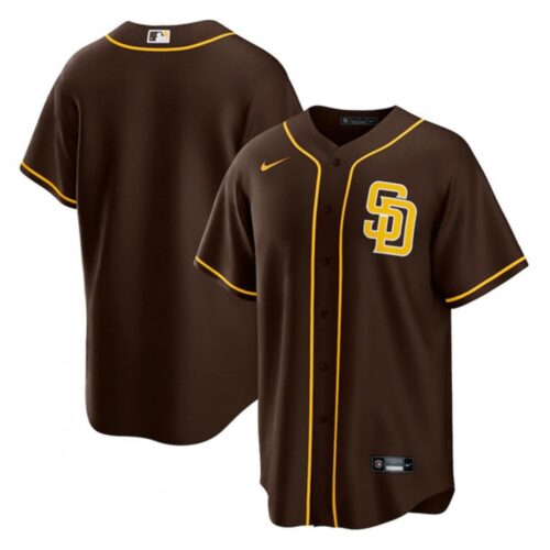 68632b1d399d5_1 Men's San Diego Padres Customized Brown Stitched Jersey