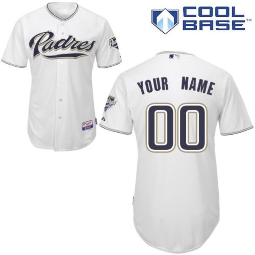 68632b2f3f3c2_1 Padres Customized Authentic White Cool Base MLB Jersey