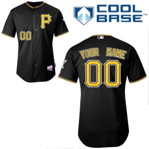 68632b3e40861_1 Pirates Customized Authentic Black Cool Base MLB Jersey