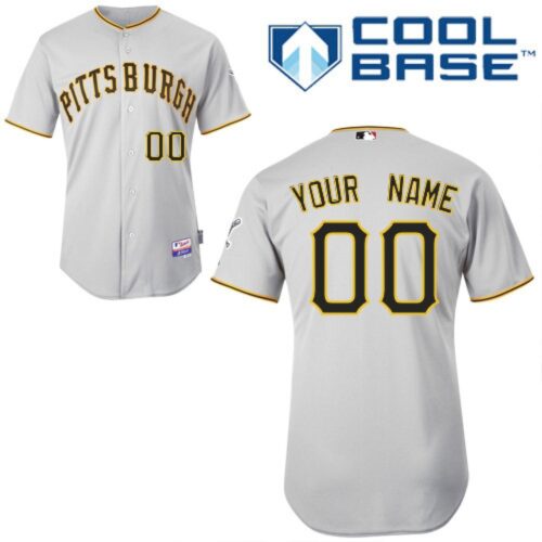 68632b40d2b98_1 Pirates Customized Authentic Grey Cool Base MLB Jersey
