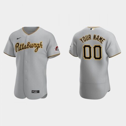 68632b45f1d9d_1 Men's Pittsburgh Pirates ACTIVE PLAYER Custom Grey Stitched Jersey