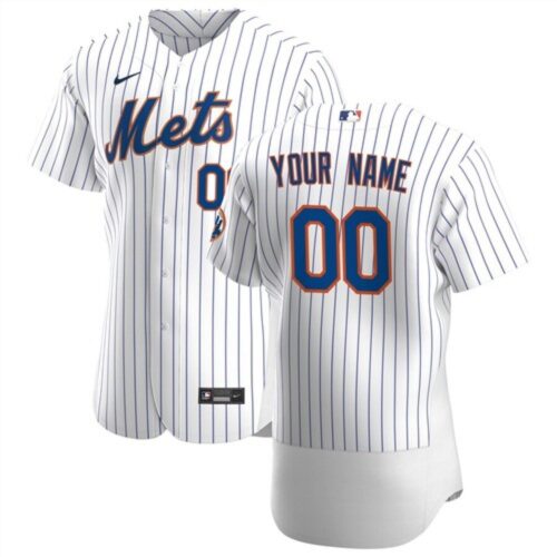 68632b5a945fc_1 Men's New York Mets White Customized Stitched MLB Jersey