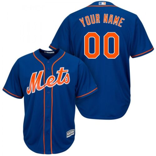 68632b5d3000a_1 New York Mets Personalized Blue stitched MLB Jersey