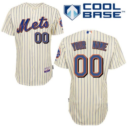 68632b5fbf6de_1 Mets Personalized Authentic Cream Blue Strip 2010 Cool Base MLB Jersey