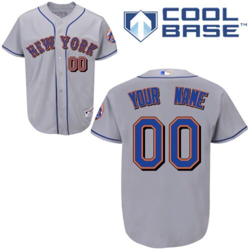 68632b62491d9_1 Mets Personalized Authentic Grey 2010 Cool Base MLB Jersey