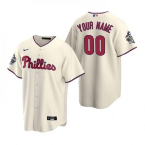 68632b6ec7833_1 Men's Philadelphia Phillies Customized Cream 2022 World Series Cool Base Stitched Baseball Jersey