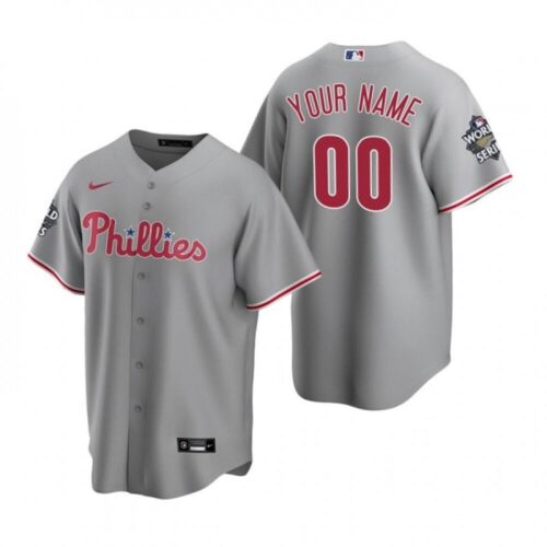 68632b738d5f3_1 Men's Philadelphia Phillies Customized Grey 2022 World Series Cool Base Stitched Baseball Jersey