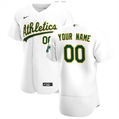 68632b9c9ccd1_1 Men's Oakland Athletics White Customized Stitched MLB Jersey